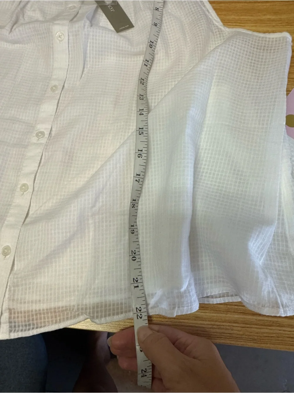 NWT J. Crew High Neck Button-up Tank Top Textured Cotton Voile White Size L